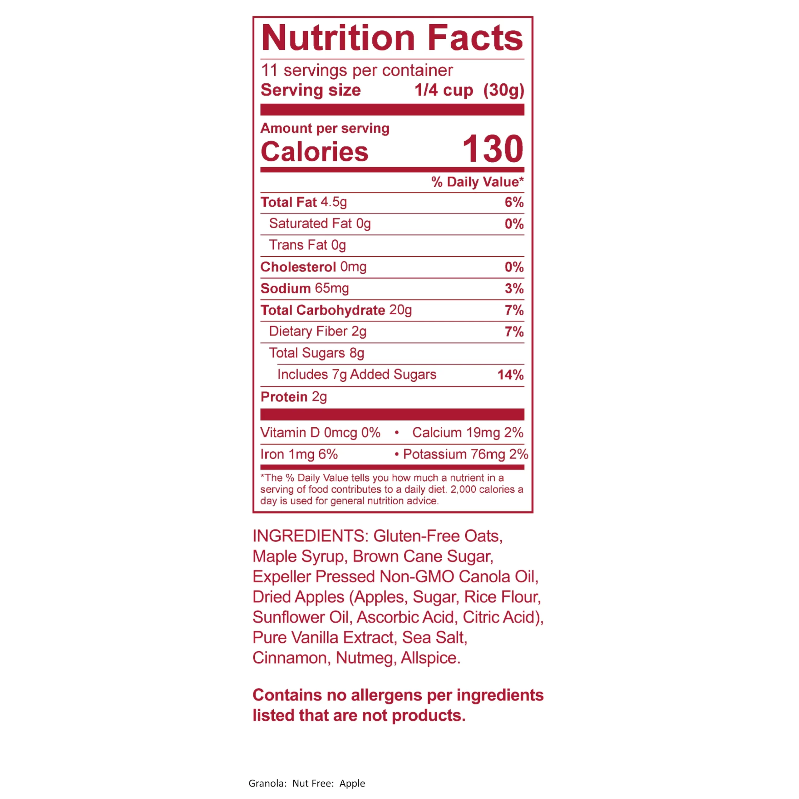 Nut-Free Apple Crisp Granola - Image 3