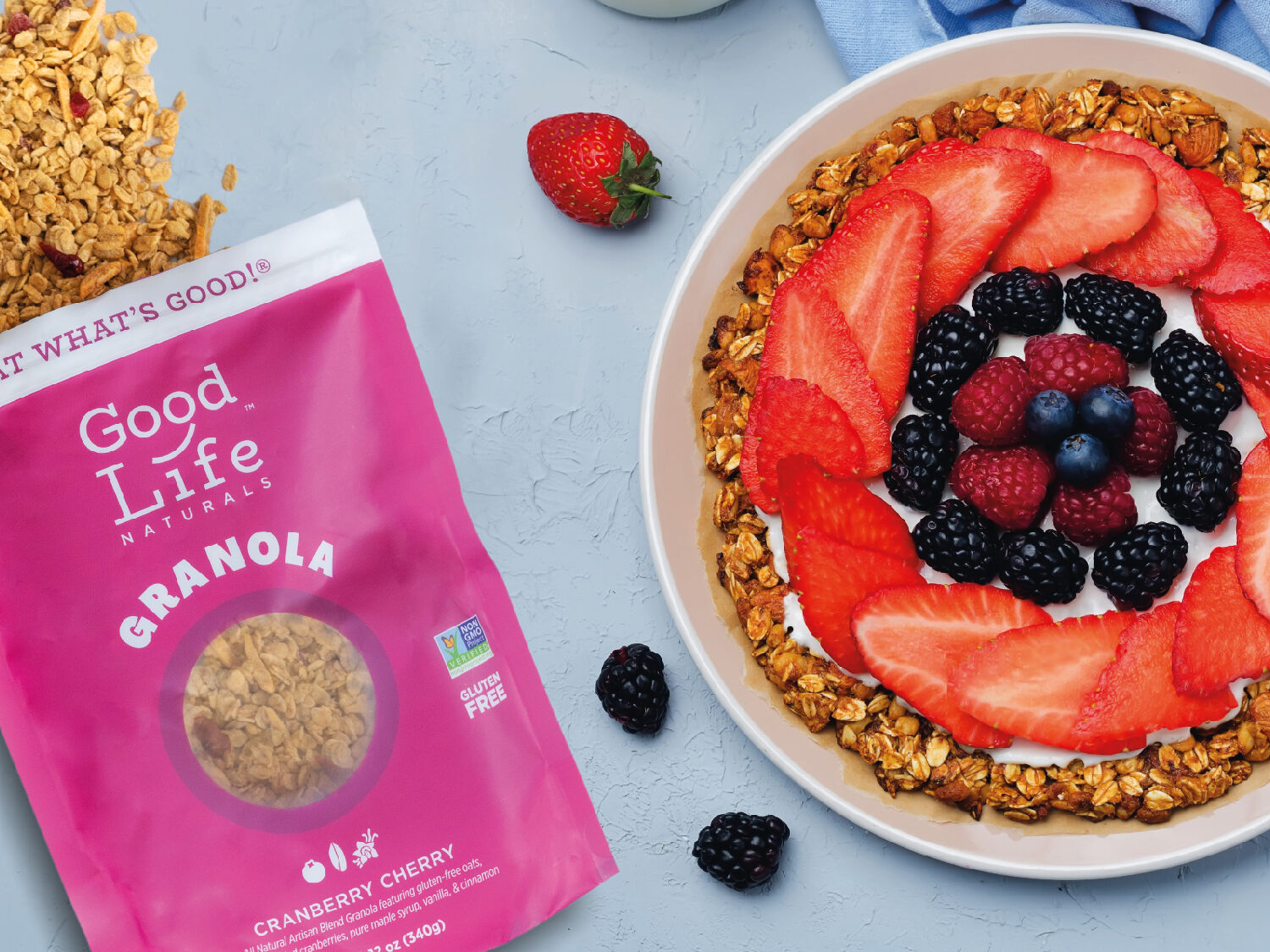 Peanut Butter Berry Fruit Pizza